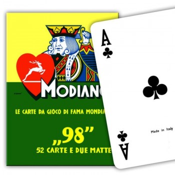 ''98'' pokerio kortos Modiano (raudonos)